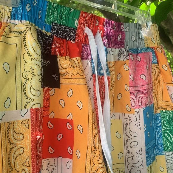 SHEIN patchwork shorts M - Picture 2 of 5